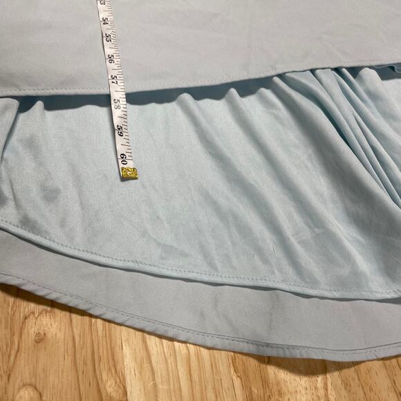 Mac Duggal NWT One Shoulder Jersey Mermaid Gown Powder Blue Size 6 Asymmetrical - Picture 8 of 11